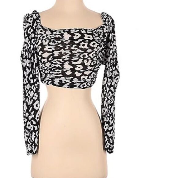 Topshop long sleeve cropped shirt - Picture 2 of 10